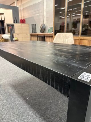 Eetkamertafel Dani 160cm, Mango, zwart